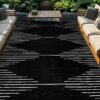 Outdoor Rug Waterproof 6x9 ft, Reversible Outdoor Plastic Straw Rug, Large Outdoor Patio Rug for RV Camping, Indoor Outdoor Rugs for Porch Deck Backyard Balcony Picnic Beach