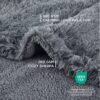 Waterproof Dog Blankets for Large Dogs - Cat Blanket for Bed Couch Protector Washable Long Faux Fur, Calming Soft Reversible Throw Furniture Protection for Puppy Pet, 60