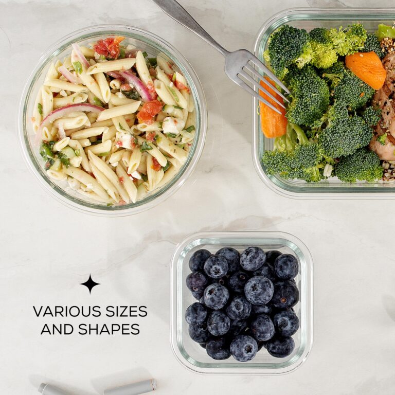 24pc Borosilicate Glass Storage Containers with Lids | 12 Airtight/Freezer Safe Food Storage Containers for Pantry and Kitchen | Meal Prep Container for Lunch | Glass Tupperware Set