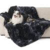 Waterproof Dog Blankets for Large Dogs - Cat Blanket for Bed Couch Protector Washable Long Faux Fur, Calming Soft Reversible Throw Furniture Protection for Puppy Pet, 60