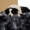Waterproof Dog Blankets for Large Dogs - Cat Blanket for Bed Couch Protector Washable Long Faux Fur, Calming Soft Reversible Throw Furniture Protection for Puppy Pet, 60