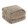 Waterproof Dog Blankets for Large Dogs - Cat Blanket for Bed Couch Protector Washable Long Faux Fur, Calming Soft Reversible Throw Furniture Protection for Puppy Pet, 60