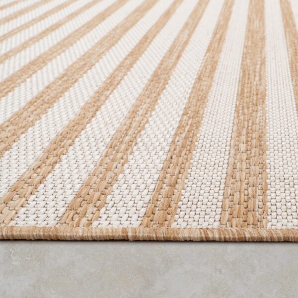 Indoor and Outdoor Rug Boho Abstract Line Pattern in Black Brown