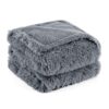 Waterproof Dog Blankets for Large Dogs - Cat Blanket for Bed Couch Protector Washable Long Faux Fur, Calming Soft Reversible Throw Furniture Protection for Puppy Pet, 60