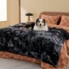Waterproof Dog Blankets for Large Dogs - Cat Blanket for Bed Couch Protector Washable Long Faux Fur, Calming Soft Reversible Throw Furniture Protection for Puppy Pet, 60