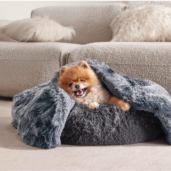 Waterproof Dog Blankets for Large Dogs - Cat Blanket for Bed Couch Protector Washable Long Faux Fur, Calming Soft Reversible Throw Furniture Protection for Puppy Pet, 60