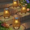 Solar Lanterns,Solar Lanterns Outdoor Waterproof Hanging Solar Lights Outdoor Waterproof Solar Lamp Lights Decoration for Outside Garden,Yard,Patio,Porch,Trees,Lawn,Pathway Decor