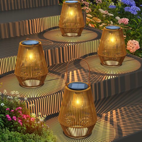 Solar Lanterns,Solar Lanterns Outdoor Waterproof Hanging Solar Lights Outdoor Waterproof Solar Lamp Lights Decoration for Outside Garden,Yard,Patio,Porch,Trees,Lawn,Pathway Decor