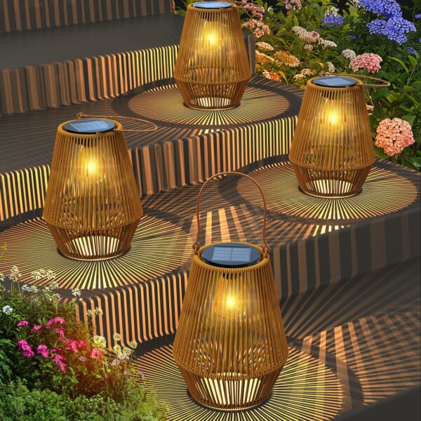 Solar Lanterns,Solar Lanterns Outdoor Waterproof Hanging Solar Lights Outdoor Waterproof Solar Lamp Lights Decoration for Outside Garden,Yard,Patio,Porch,Trees,Lawn,Pathway Decor