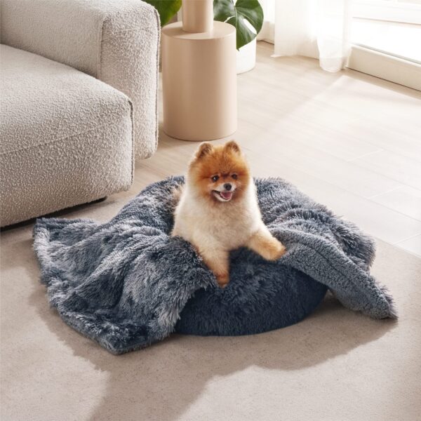 Waterproof Dog Blankets for Large Dogs - Cat Blanket for Bed Couch Protector Washable Long Faux Fur, Calming Soft Reversible Throw Furniture Protection for Puppy Pet, 60