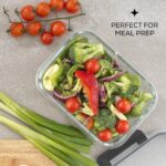 24pc Borosilicate Glass Storage Containers with Lids | 12 Airtight/Freezer Safe Food Storage Containers for Pantry and Kitchen | Meal Prep Container for Lunch | Glass Tupperware Set