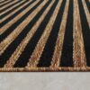 Indoor and Outdoor Rug Boho Abstract Line Pattern in Black Brown