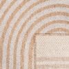 Indoor and Outdoor Rug Boho Abstract Line Pattern in Black Brown