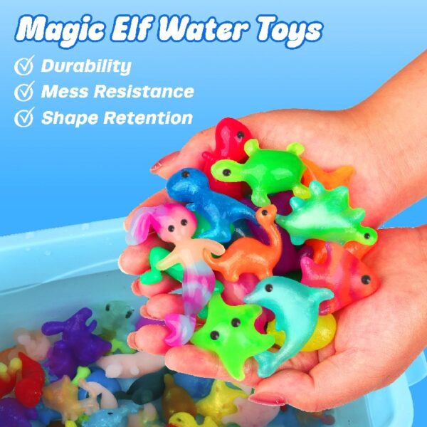 Mocoosy 20 Colors Magic Fairy Water Gel Toy Kit for Kids, Aqua Elf Water Gel Kit with 20 Magic Gels & 16 Squishy Maker Molds, Magical Squishy Paint Set Art Crafts STEM Game Activities for Boys Girls