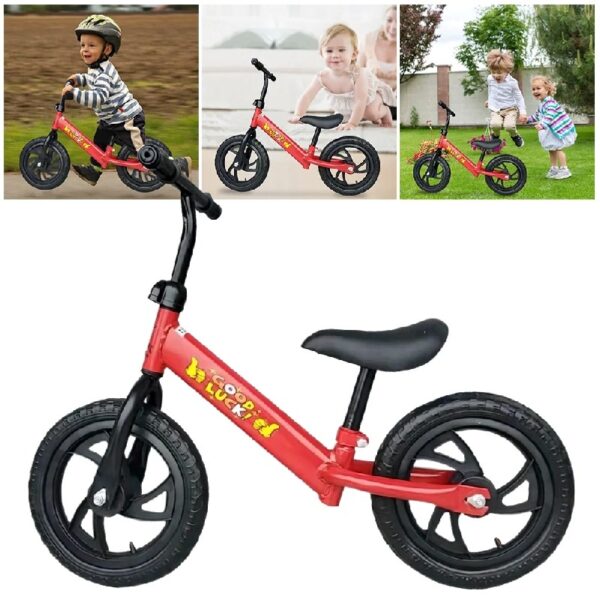 12 In Balance Bike for Kids 2-6 Years, Lightweight Toddler No Pedal Training Bike, Blue