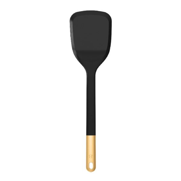 6-Piece Silicone Kitchen Utensil Tool Set with Rotating Rack by Drew Barrymore, Porcini Taupe