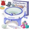 Knitting Machines 48 Needles,Smart Knitting Crochet Machine, Knitting Crochet Machine with Row Counter,Weaving Loom Machine Kit for Adults,DIY Board Rotating Double Knit Kit