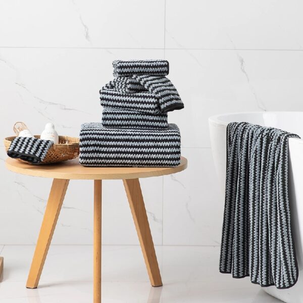 8 Piece Bath Towel Set -2 Soft Bath Sheet,2 Hand Towels, 4 Washcloths- 650 GSM Oversized Bath Shower Towels 35