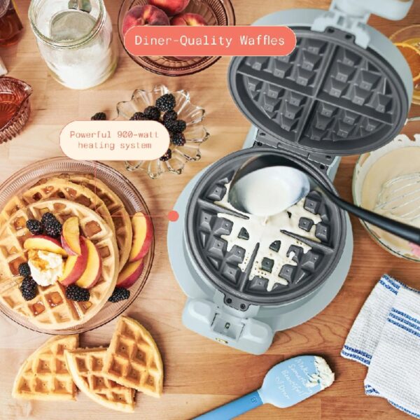 Rotating Belgian Waffle Maker, White Icing by Drew Barrymore
