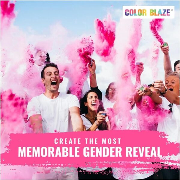 Color Blaze Gender Reveal Soccer Ball with Pink & Blue Colored Powder