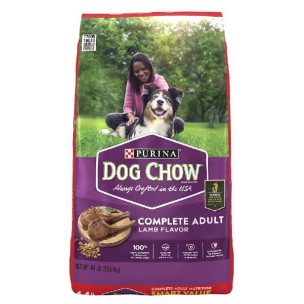 Purina  Complete Dry Dog Food for Adult Dogs High Protein, Lamb, 44 lb Bag