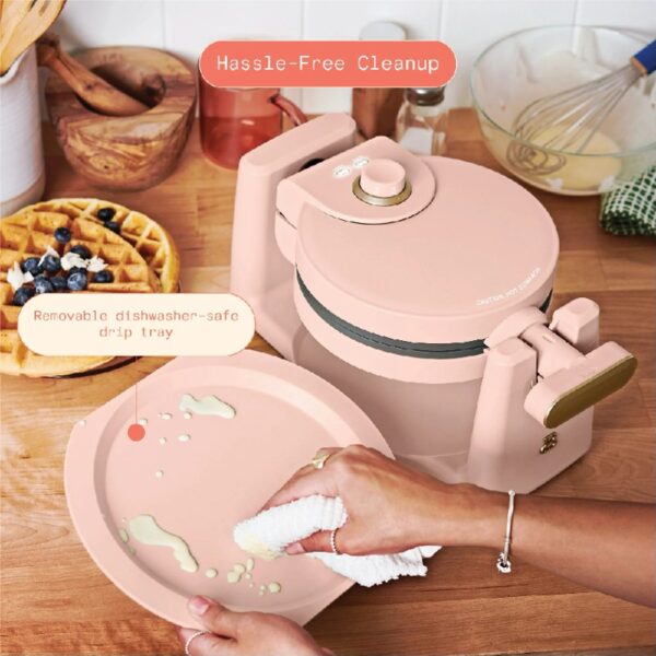 Rotating Belgian Waffle Maker, White Icing by Drew Barrymore