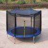 Trampoline With Integrated Shade Cover - Durable TPE Jump Mat And Safety Enclosure Net, Weather-Resistant Frame For All-Season Fun