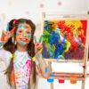 Art Easel for Kids with Paper Roll, Adjustable Double Side Art Drawing Standing Chalkboard for Toddlers 3-12, Boy & Girls Wooden Gift & Art Supplies for Toddler