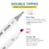 Artist Concepts Double Ended Alcohol Markers Dual Tip Artist Markers with Case Organizer, White, 120 Pack