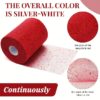 CUITING Glitter Tulle Fabric 6 Inch By 100 Yards Tulle Fabric Rolls Tulle Ribbon Glitter Tulle Sequin Tulle Spool For DIY Crafts Tutu Skirt Gift Wrapping Wedding Birthday Decoration (Red)
