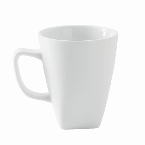 16 Piece Square Porcelain Dinnerware Set, White