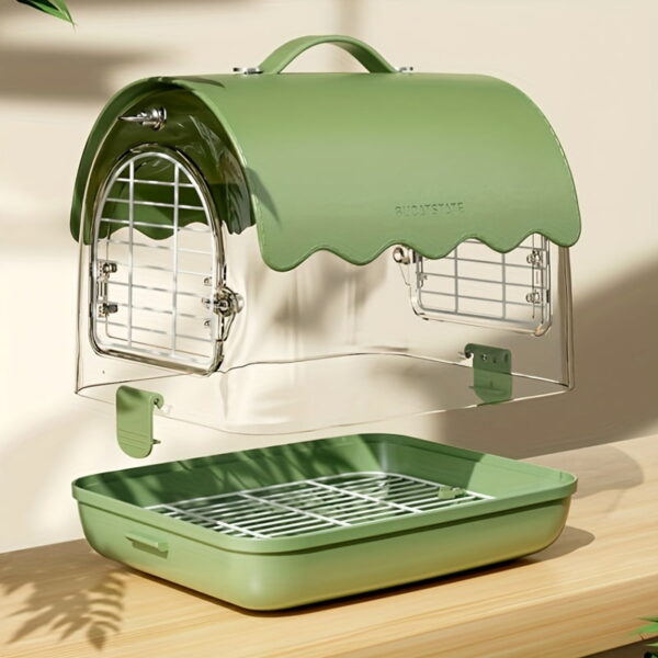 1pc Acrylic Bird Cage With Bird Bag, Parrot Outdoor Ornamental Bird Cage, Can Be Carried Outdoors, Bird Supplies