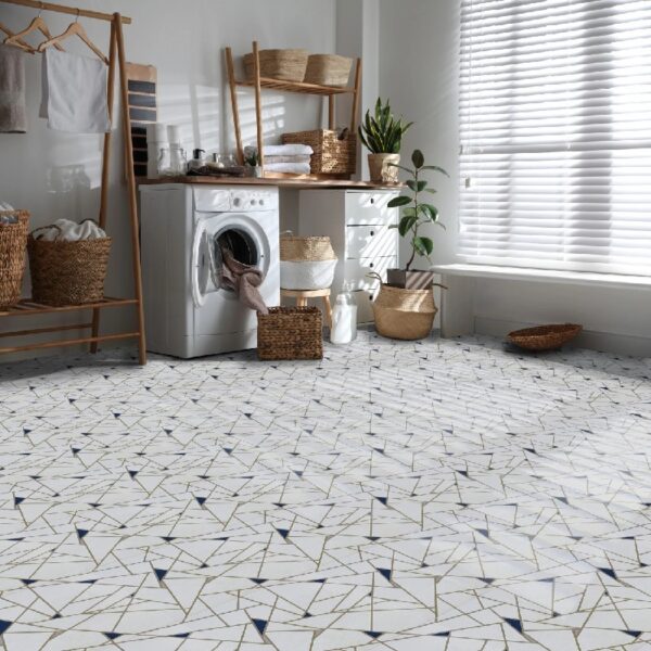 Retro Self Adhesive Vinyl Floor Tile - 20 Tiles/20 Sq. ft., 12 x 12, Slate Flooring Materials