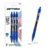 BAZIC Optima 5-Color Oil Gel Fuse Tech Ink Retractable Pen, 0.7 mm, (5/Pack), 12-Pack