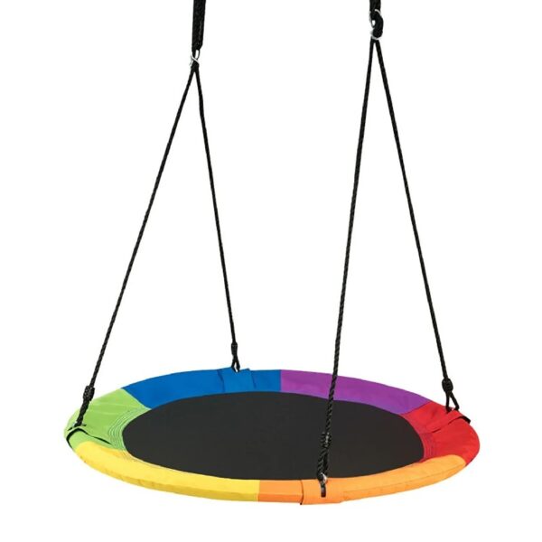 Outdoor Swing, Hanging Swing Bench Chair, 40 Inch Flying Saucer Tree Swing Outdoor Play for Kids