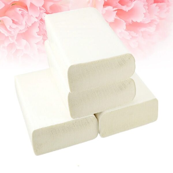 4 Rolls per Set Disposable Kitchen Cleaning Roll White Paper for Office Daily Use
