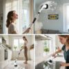 Spin Scrubber, Cordless Bath Tub Power Scrubber with Long Handle & 7 Replaceable Heads, Detachable as Short Handle, Shower Cleaning Brush Household Tools for Bathroom & Tile Floor