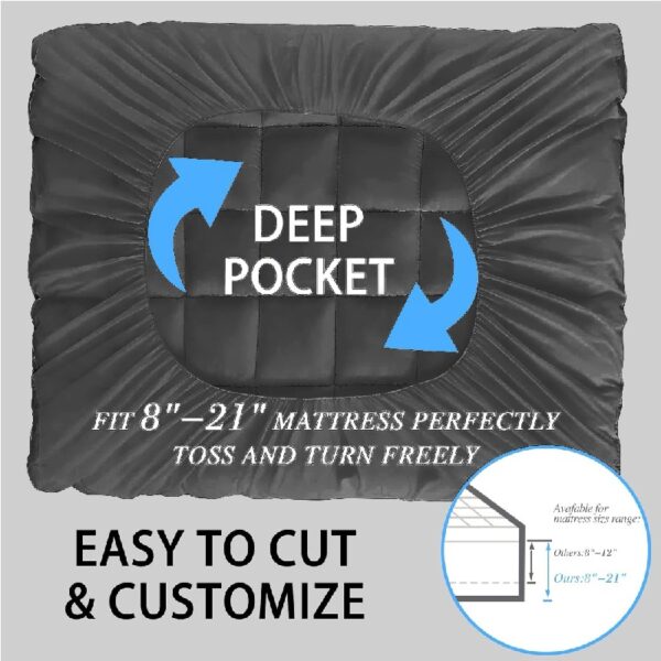 Extra Thick Queen Mattress Topper, Pillow top Mattress Pad for Deep Sleep, White