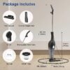 25Kpa Corded Stick Vacuum Cleaner with Powerful Suction, 3-in-1 Lightweight Handheld Vacuum Cleaner for Home Carpet Pet Hair, Black Grey, BR602