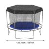 Trampoline With Integrated Shade Cover - Durable TPE Jump Mat And Safety Enclosure Net, Weather-Resistant Frame For All-Season Fun