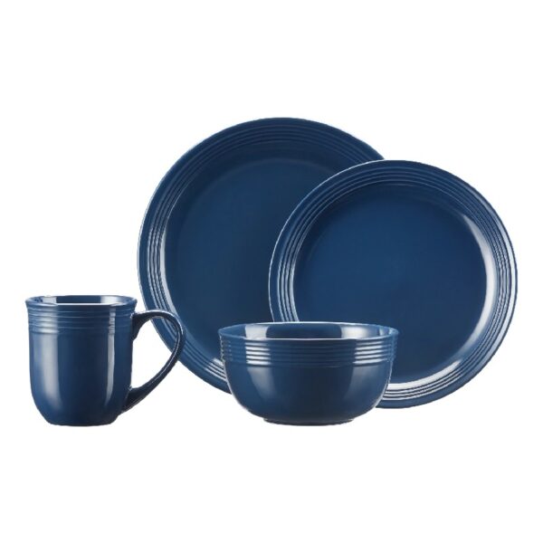 Chiara 16-Piece Stoneware Gray Dinnerware Set