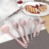 Black Silicone Cooking Utensils Set - 446°F Heat Resistant Kitchen Utensils,Turner Tongs,Spatula,Spoon,Brush,Whisk,Kitchen Utensil Gadgets Tools Set for Nonstick Cookware,Dishwasher Safe (BPA Free)