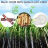 250Pcs Disposable Dinnerware Set, Compostable Sugarcane Cutlery Eco Friendly Tableware Includes 50 Biodegradable Paper Plates, Forks, Knives and Spoons for Camping, Picnic