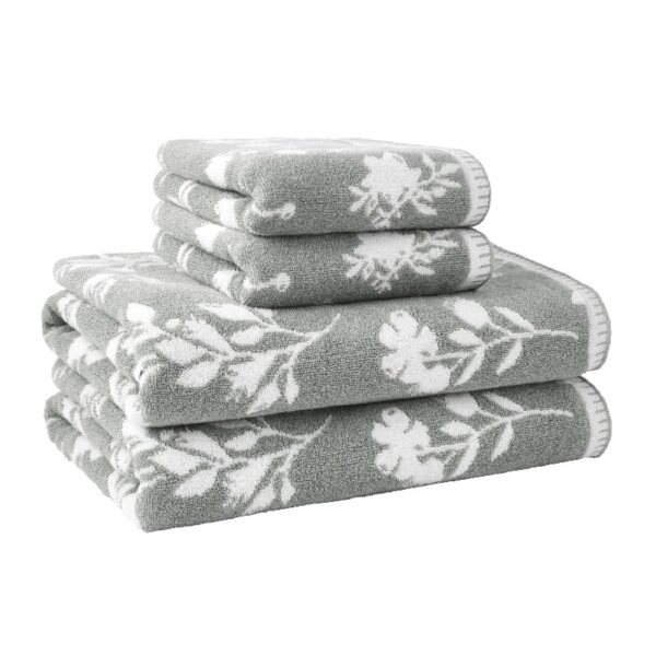 4 Pack Towel Set, Contains 2 Bath, 2 Hand - Sage Green by Drew Barrymore