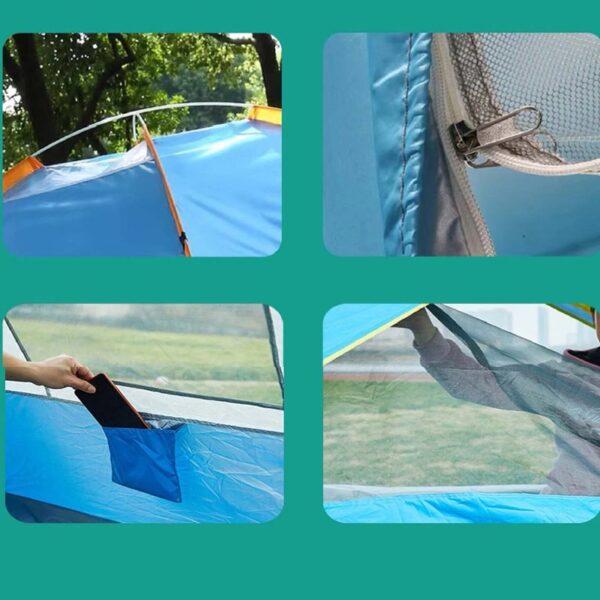 2-3 Person Instant Pop Up Lightweight Camping Tent, Outdoor Easy Set Up Automatic Family Travel Tent,Portable Backpacking Ultralight Waterproof Windproof Anti-UV Sun Shelter Tent