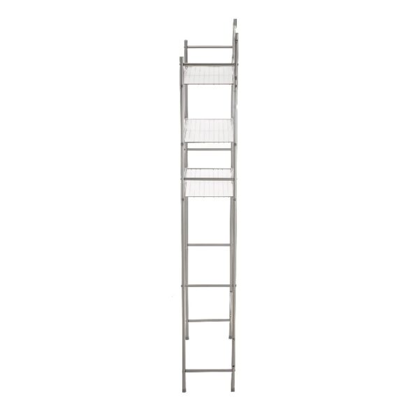 3-Shelf over the Toilet Steel Wall Mount Storage Shelf Unit, Black, Holds up to 30 lb Capacity