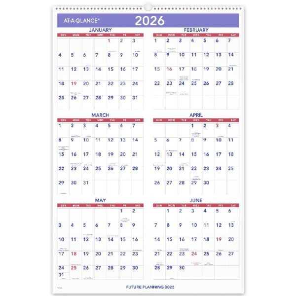 AT-A-GLANCE 2025 Monthly Wall Calendar Large 20 x 30 - Monthly Wall Calendars