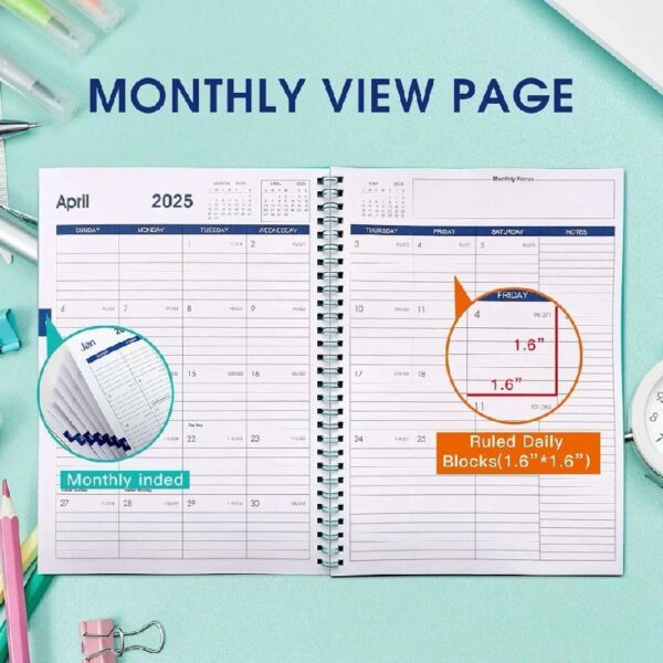 Calendar Planner 2025 - July 2024 - December 2025 18 Month Daily Planner, 7.6" X