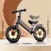 Kid Balance Bike, 12'' Toddlers Training Bicycle for 2-5 Years Old Boys Girls, Lightweight with Lighting up Wheels, Bule