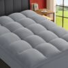 100% 400TC Mattress Topper Queen for Back Pain, Extra Thick Cooling Mattress Pad, Mattress Protector Pillow Top Mattress Cover with 8-21